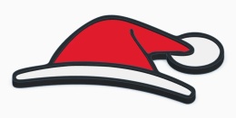 Czapka mikołaja na znaczek